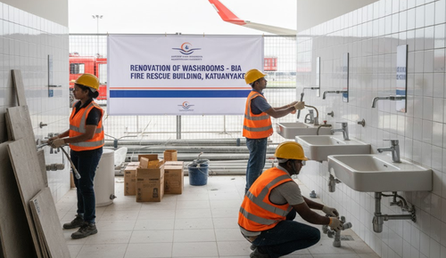 Sri Lanka Awards LKR 49.86 Million Contract for Renovation of Washrooms at BIA...